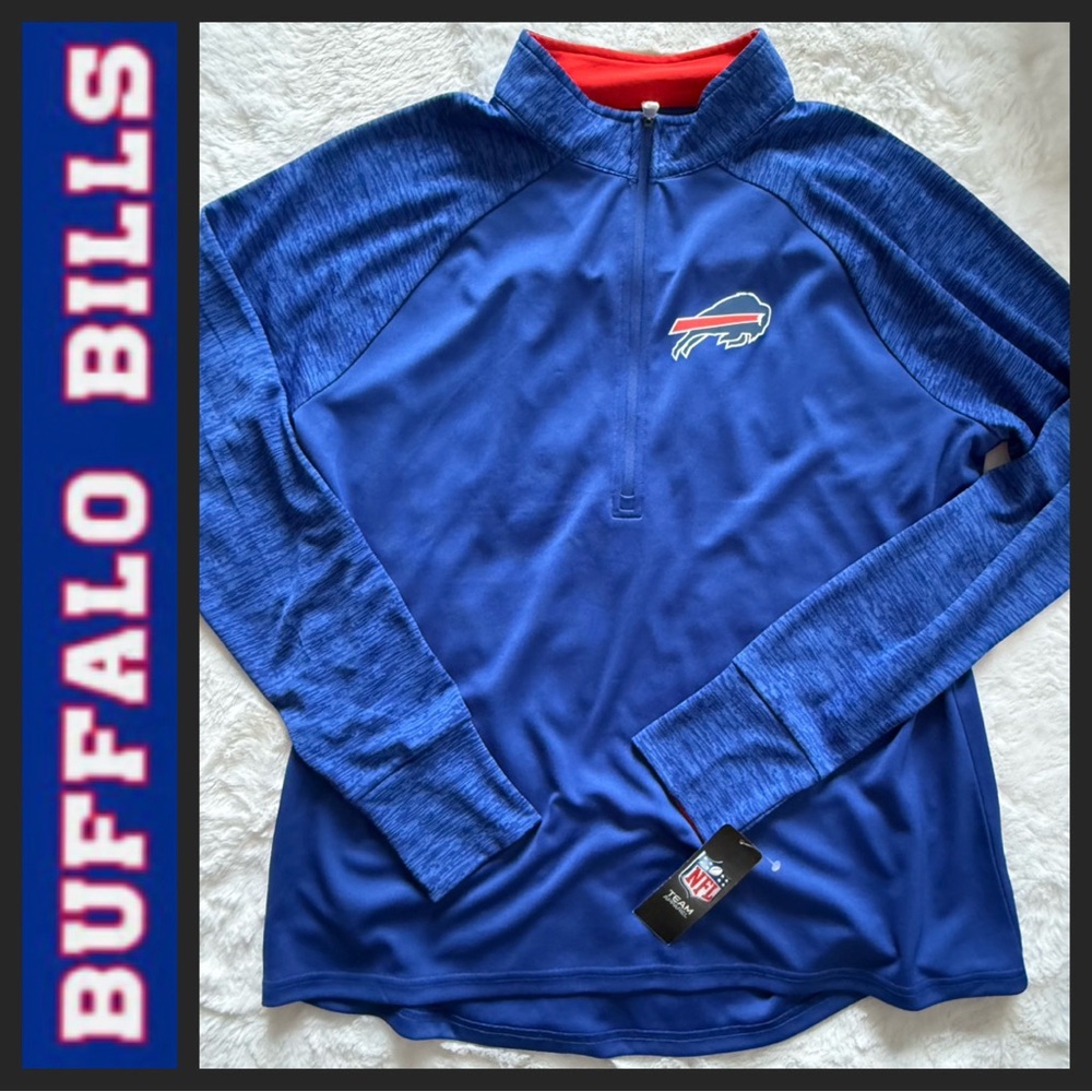 NWT NFL Buffalo Bills Ladies Quarter-Zip Pullover